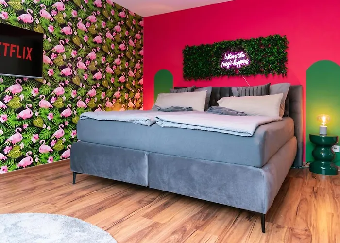 Pop Art - Balkon, Netflix, Nespresso, Zentral, Messe Apartment *